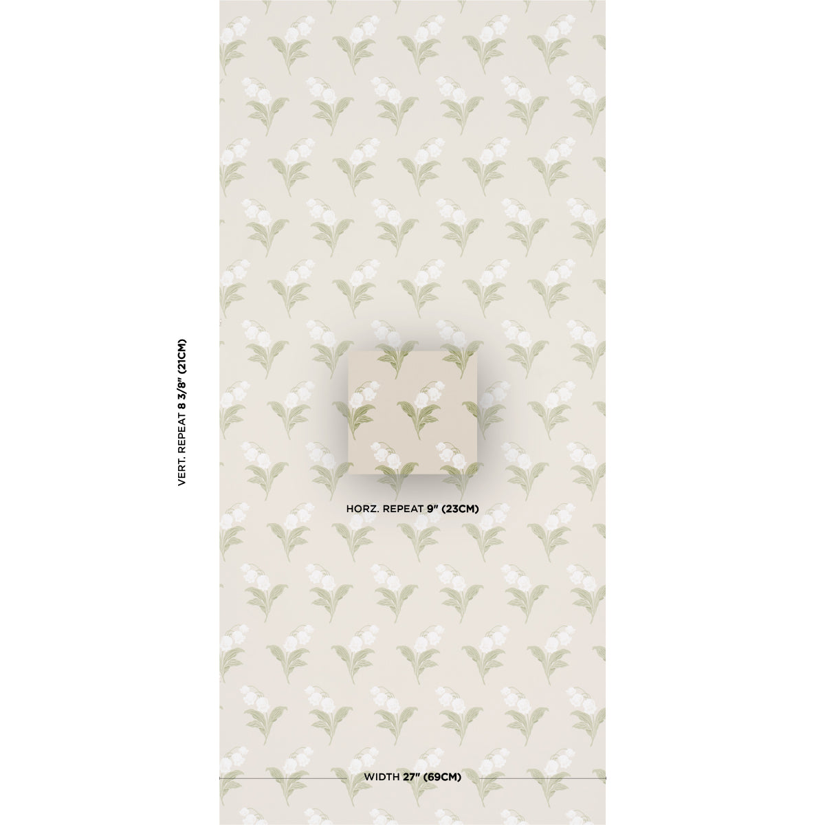 Purchase 5016281 | Lily Of The Valley, Spring - Schumacher Wallpaper