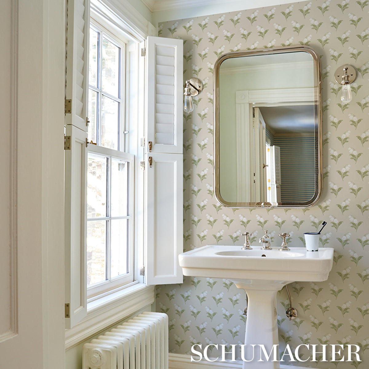 Purchase 5016281 | Lily Of The Valley, Spring - Schumacher Wallpaper