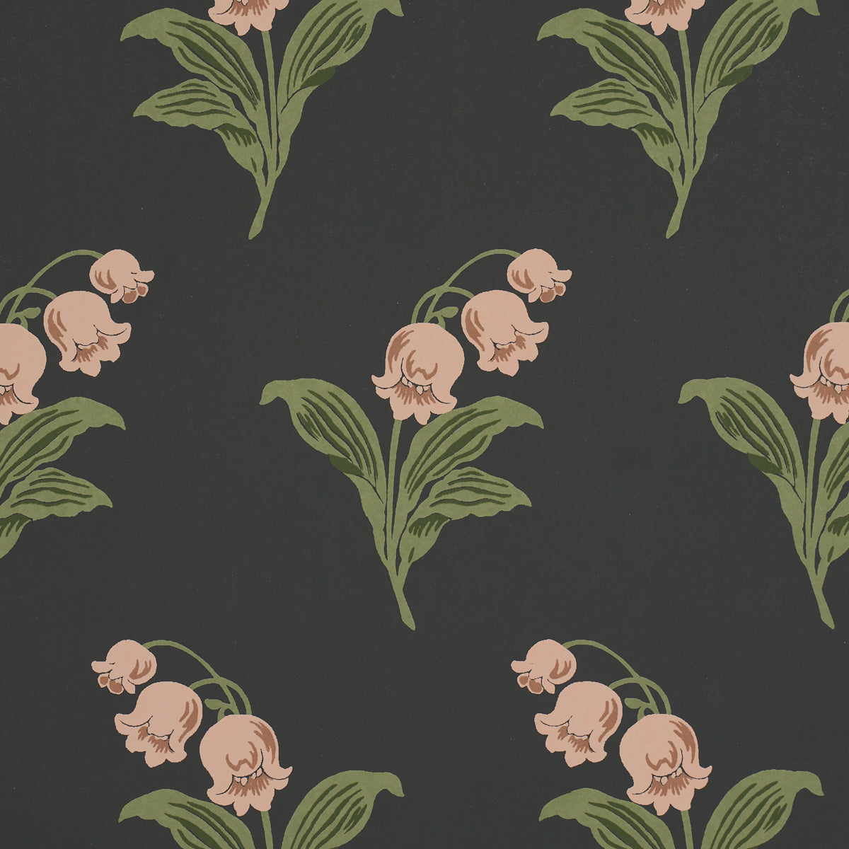 Purchase 5016282 | Lily Of The Valley, Midnight - Schumacher Wallpaper