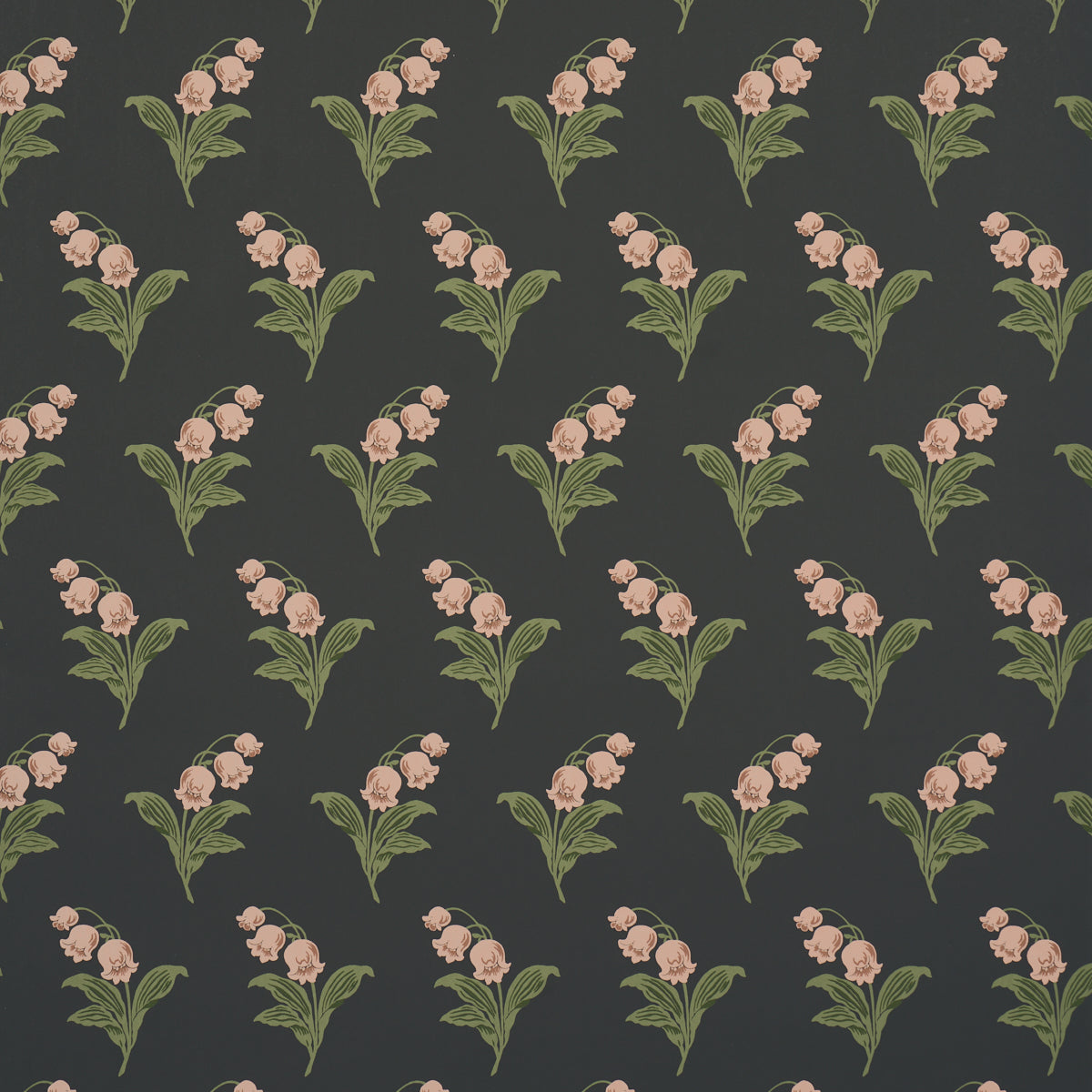 Purchase 5016282 | Lily Of The Valley, Midnight - Schumacher Wallpaper