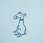 Purchase 5016302 | Good Dogs Everywhere, Sky & Navy Blue - Schumacher Wallpaper