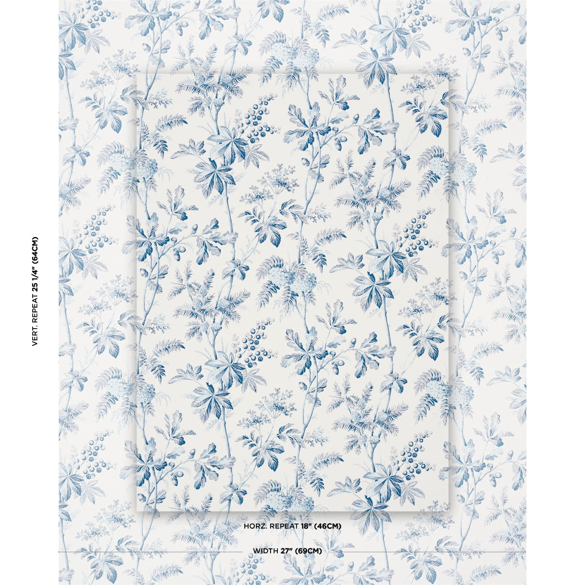 Purchase 5016351 | Brantwood Vine, Porcelain - Schumacher Wallpaper