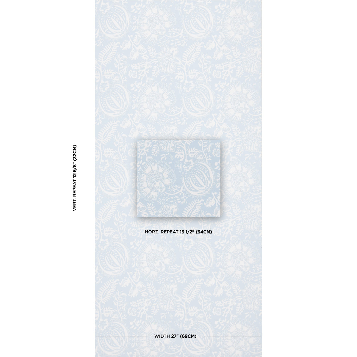 Purchase 5016370 | Pomegranate Print, Sky - Schumacher Wallpaper