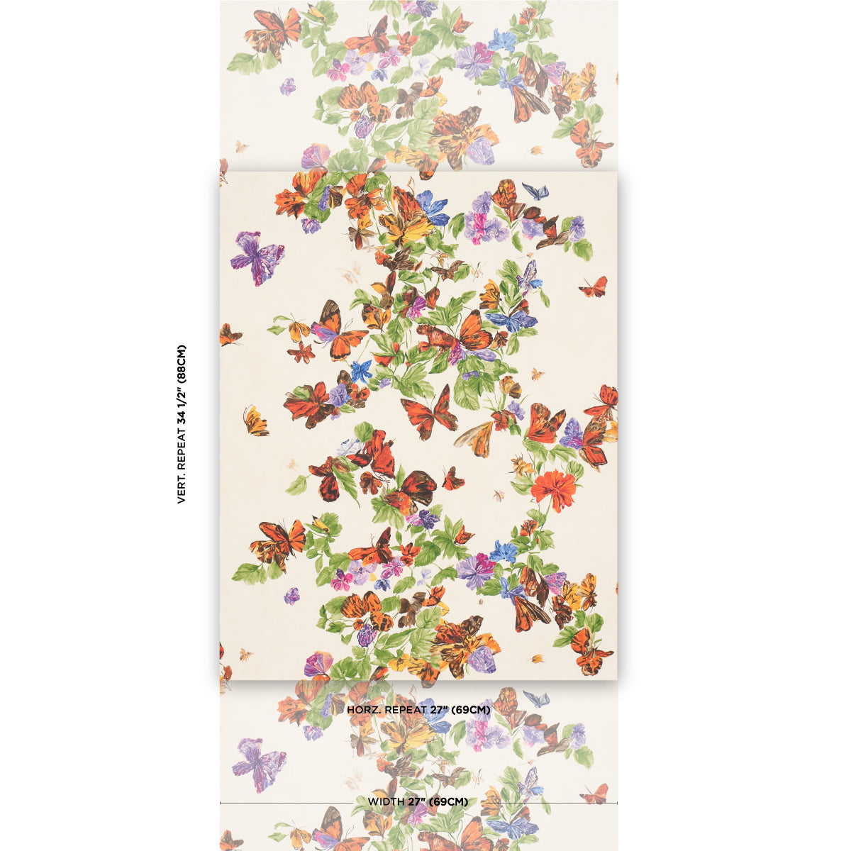 Purchase 5016380 | Pyne Butterfly, Monarch Orange - Schumacher Wallpaper
