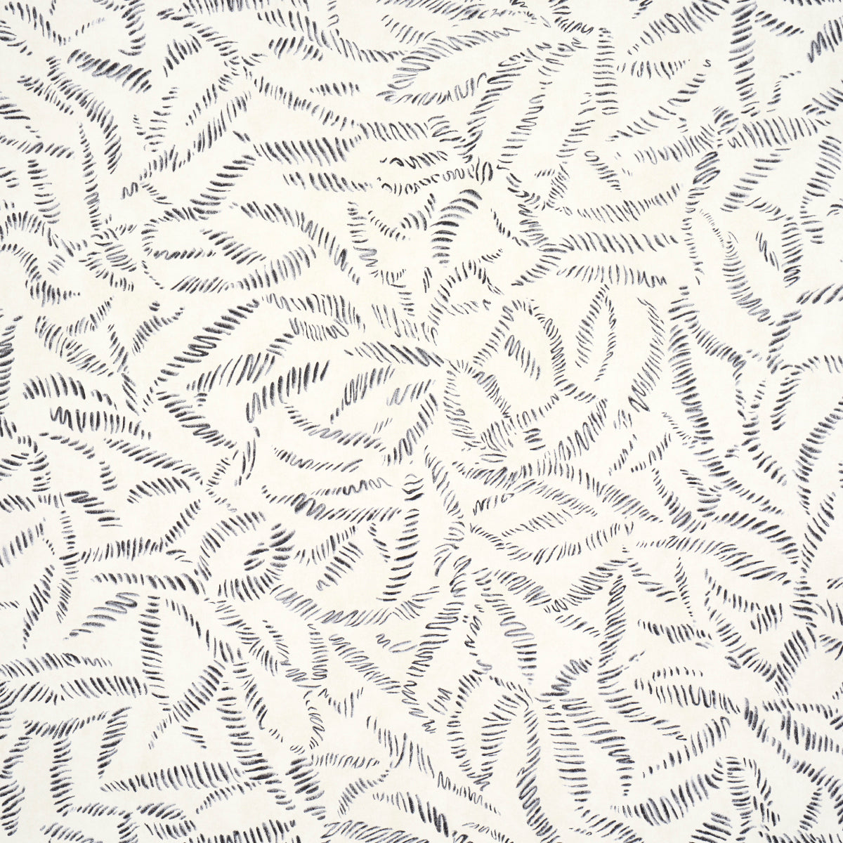 Purchase 5016390 | Leaf Bloom, Charcoal - Schumacher Wallpaper