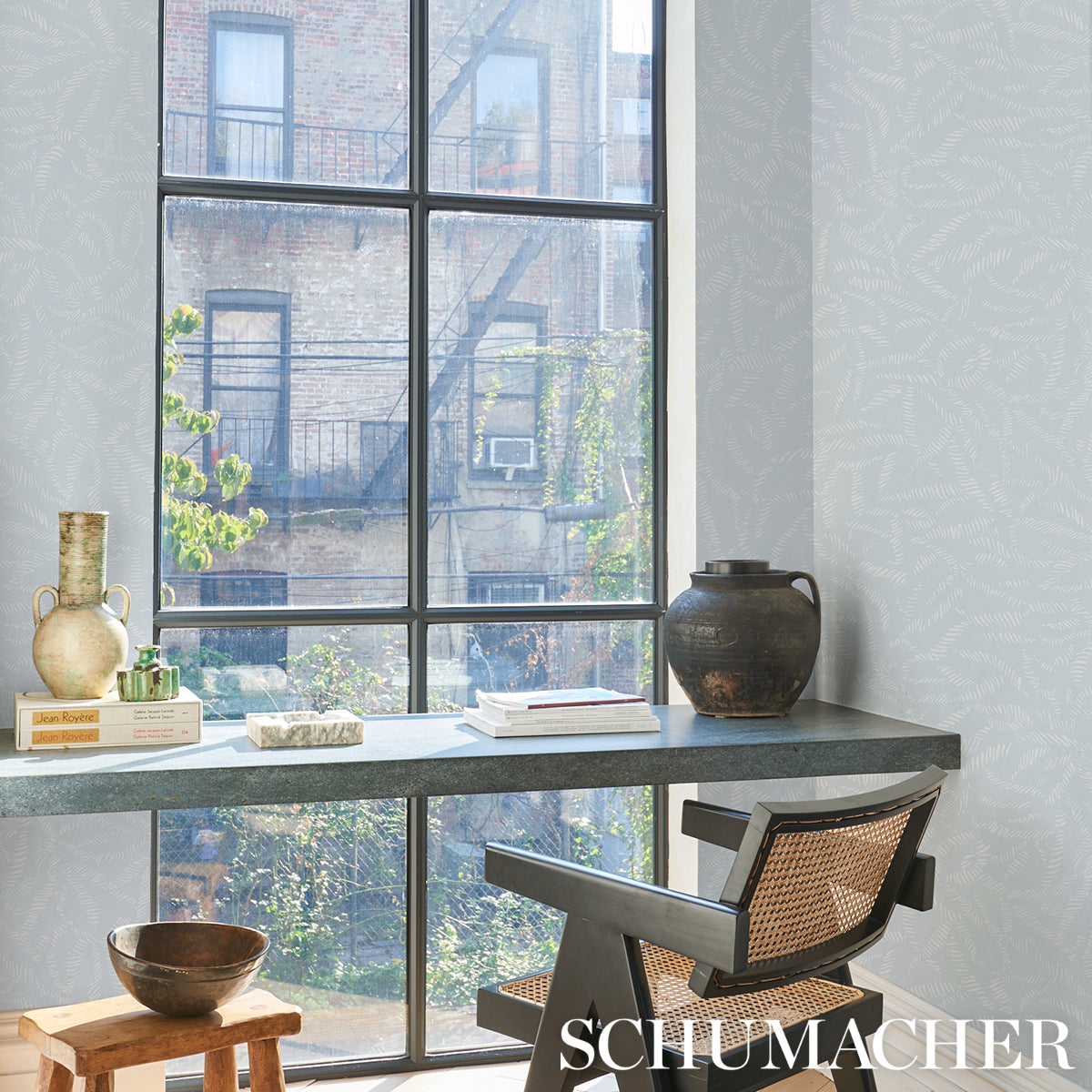 Purchase 5016391 | Leaf Bloom, Sky - Schumacher Wallpaper