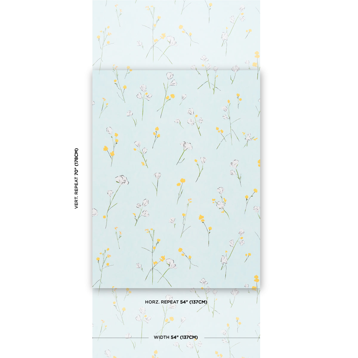 Purchase 5016401 | Alex'S Floral, Mist Blue - Schumacher Wallpaper