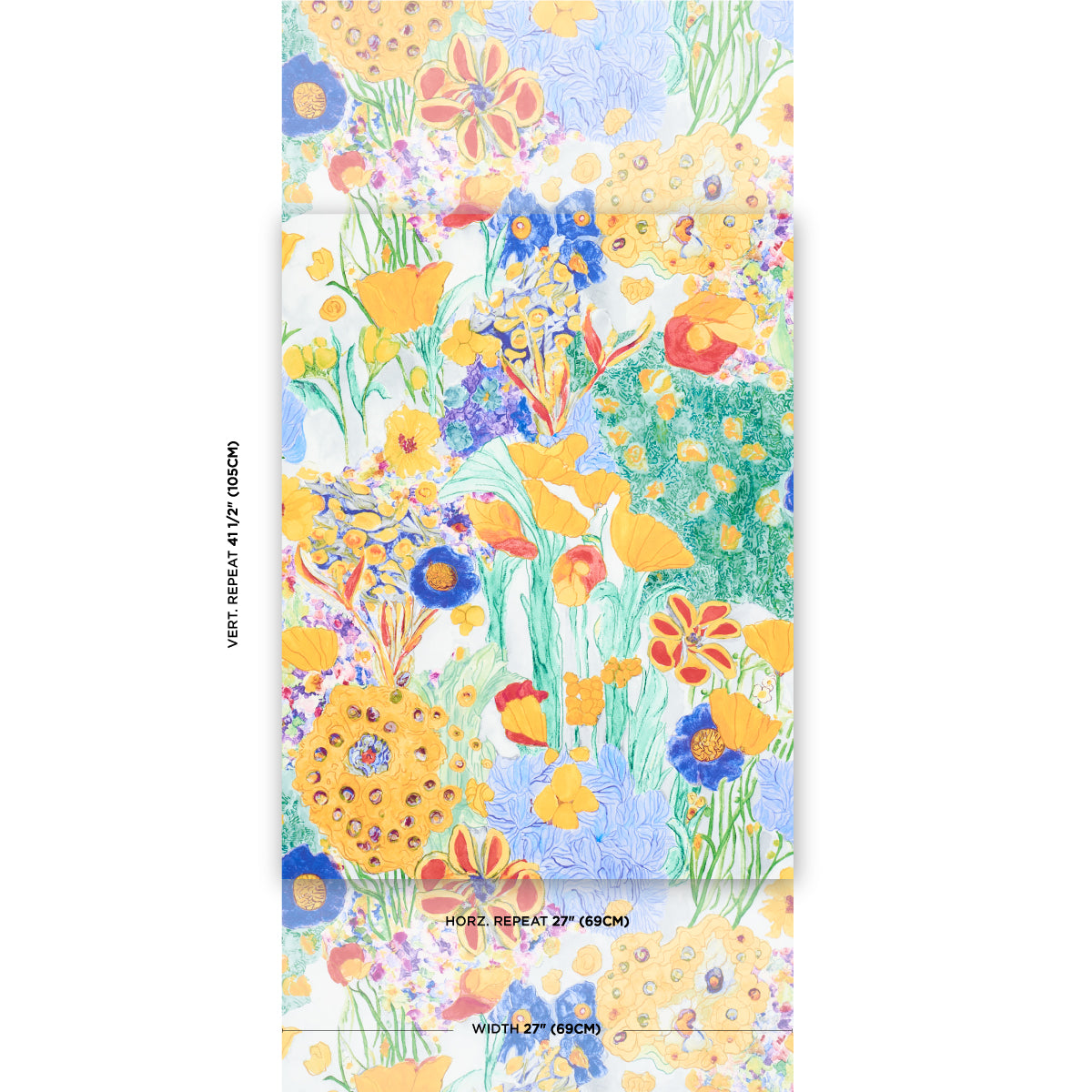 5016420 | Frank'S Garden, Primary - Schumacher Wallpaper