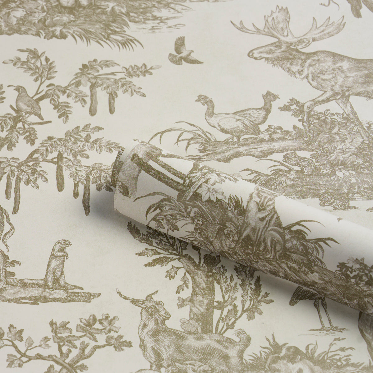 Purchase 5016442 | Western Toile, Stone - Schumacher Wallpaper