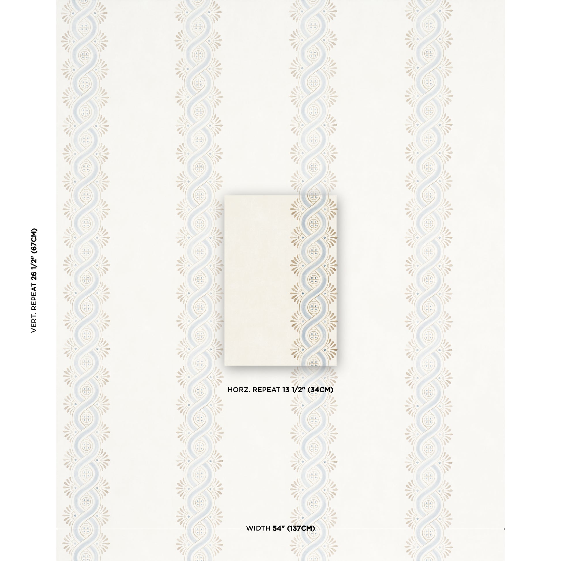 Purchase 5016460 | Leonidis Stripe, Blue - Schumacher Wallpaper