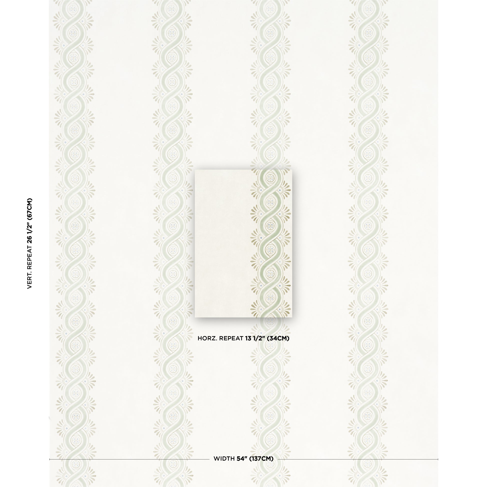 Purchase 5016461 | Leonidis Stripe, Green - Schumacher Wallpaper