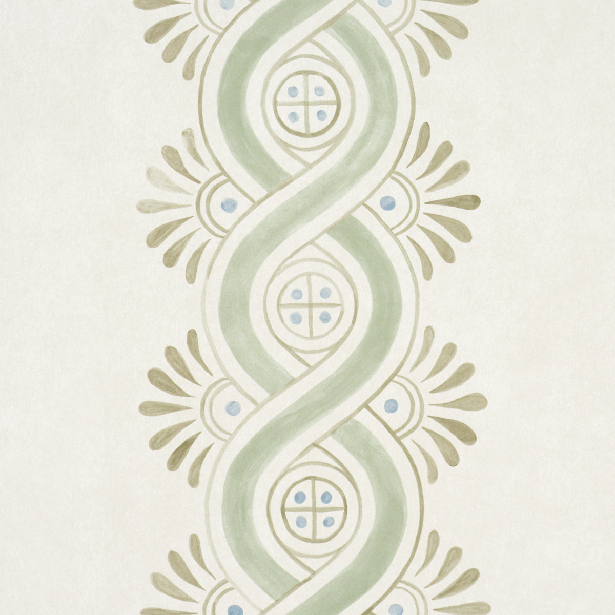 Purchase 5016461 | Leonidis Stripe, Green - Schumacher Wallpaper