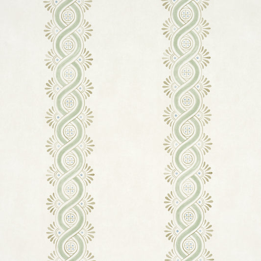 Purchase 5016461 | Leonidis Stripe, Green - Schumacher Wallpaper