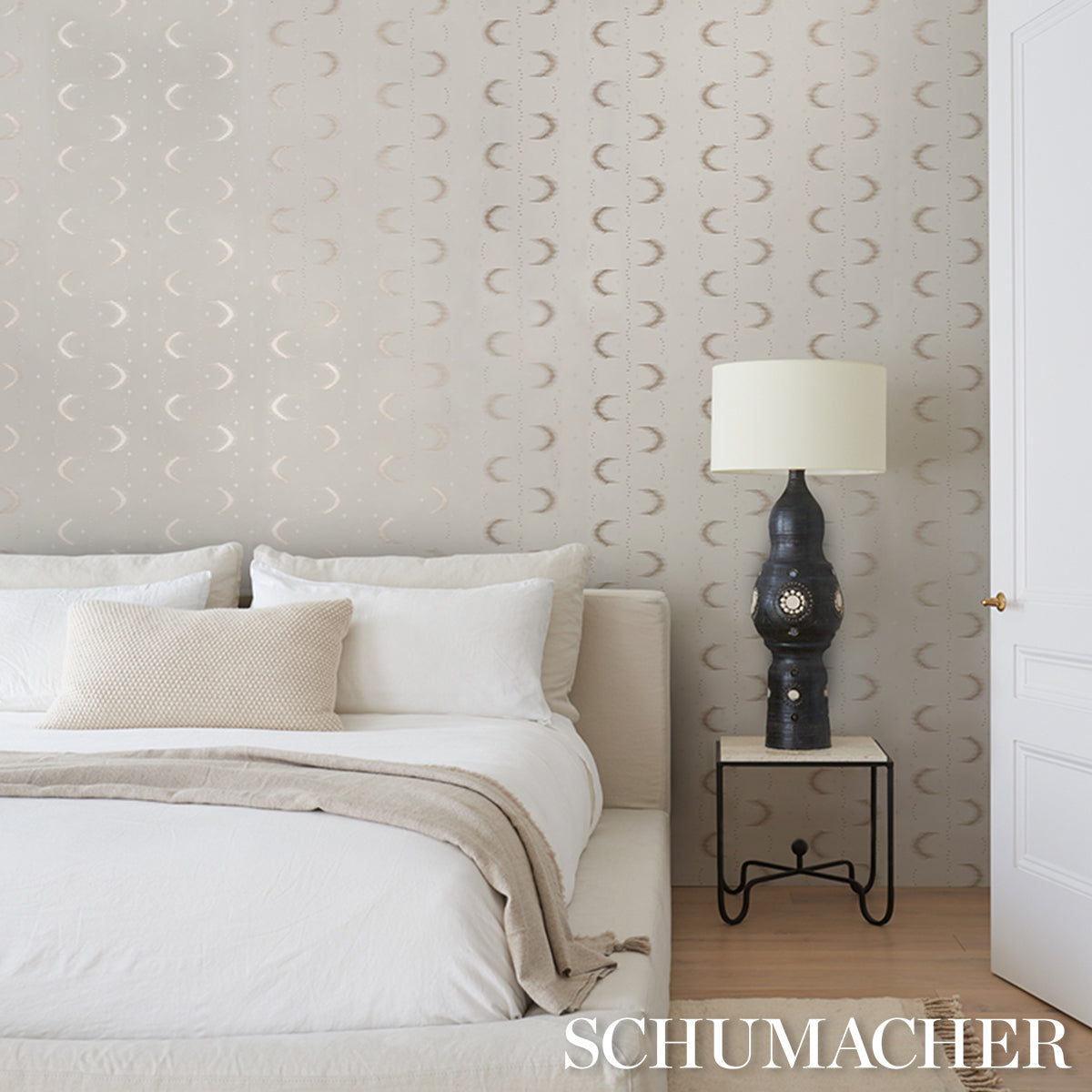 Purchase 5016470 | Aristelle, Warm Silver - Schumacher Wallpaper