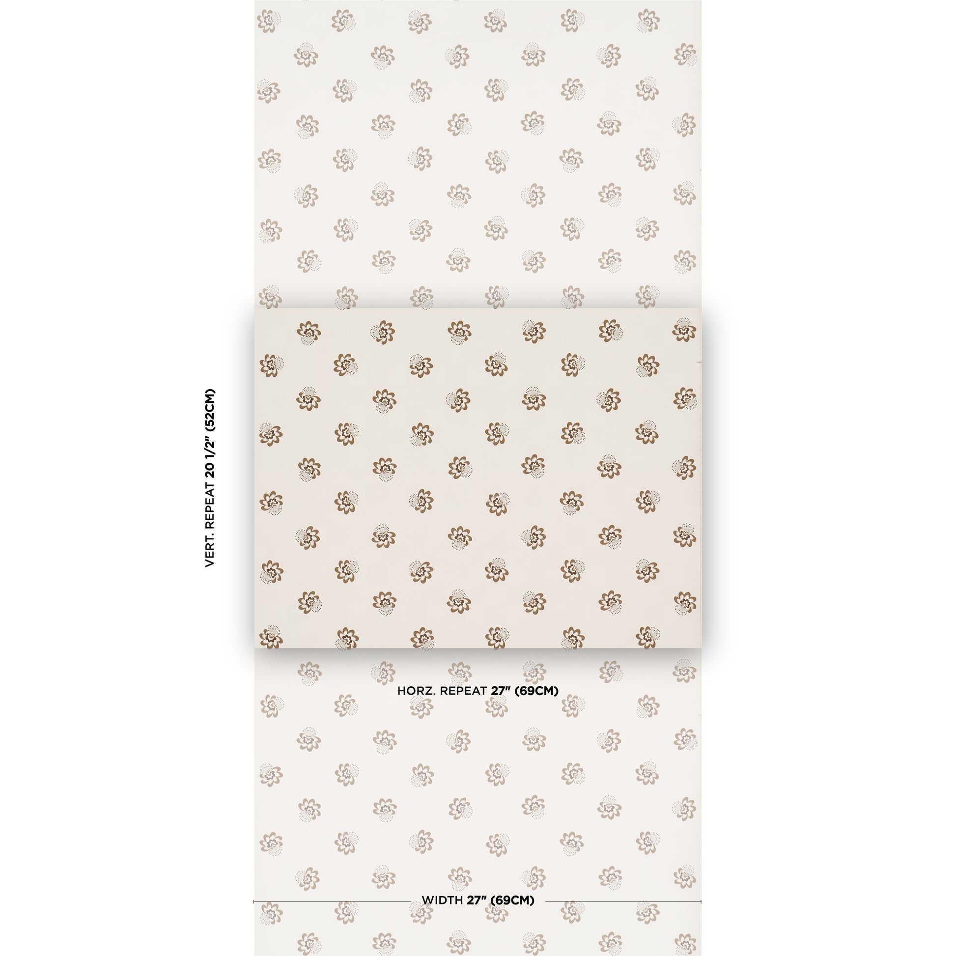 Purchase 5016481 | Auclair Floral, Brown - Schumacher Wallpaper