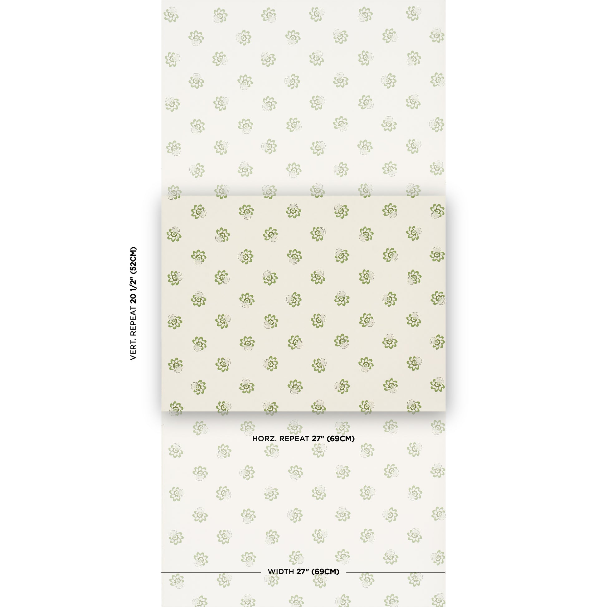 Purchase 5016482 | Auclair Floral, Green - Schumacher Wallpaper