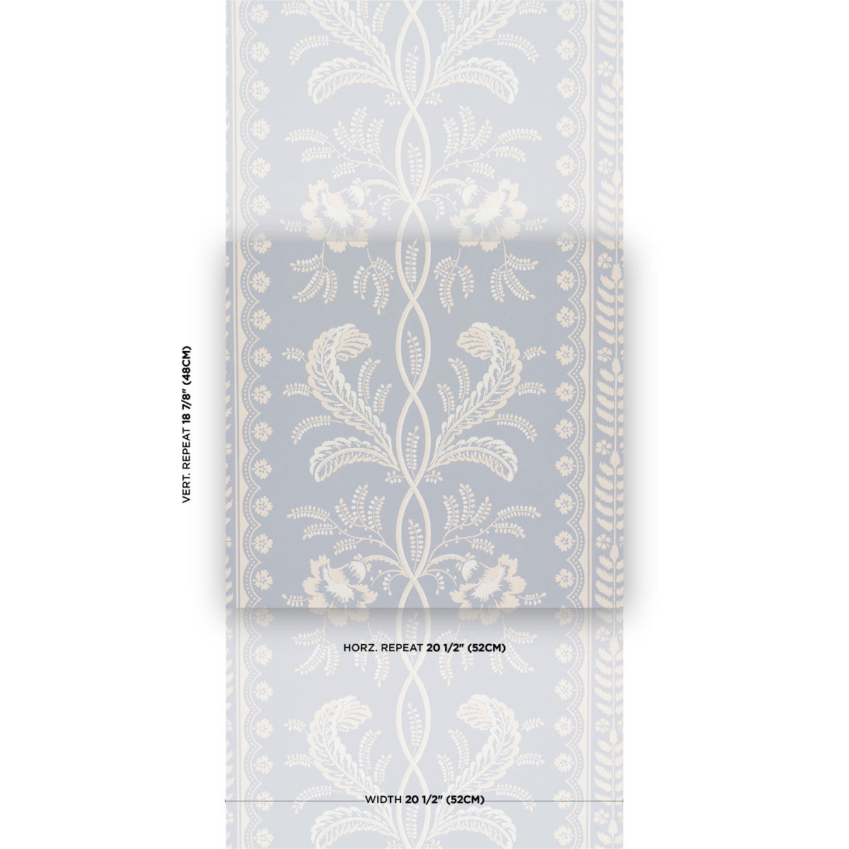 Purchase 5016490 | Bell Flowers, Light Blue - Schumacher Wallpaper
