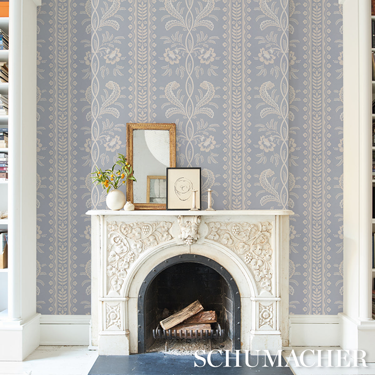 Purchase 5016490 | Bell Flowers, Light Blue - Schumacher Wallpaper