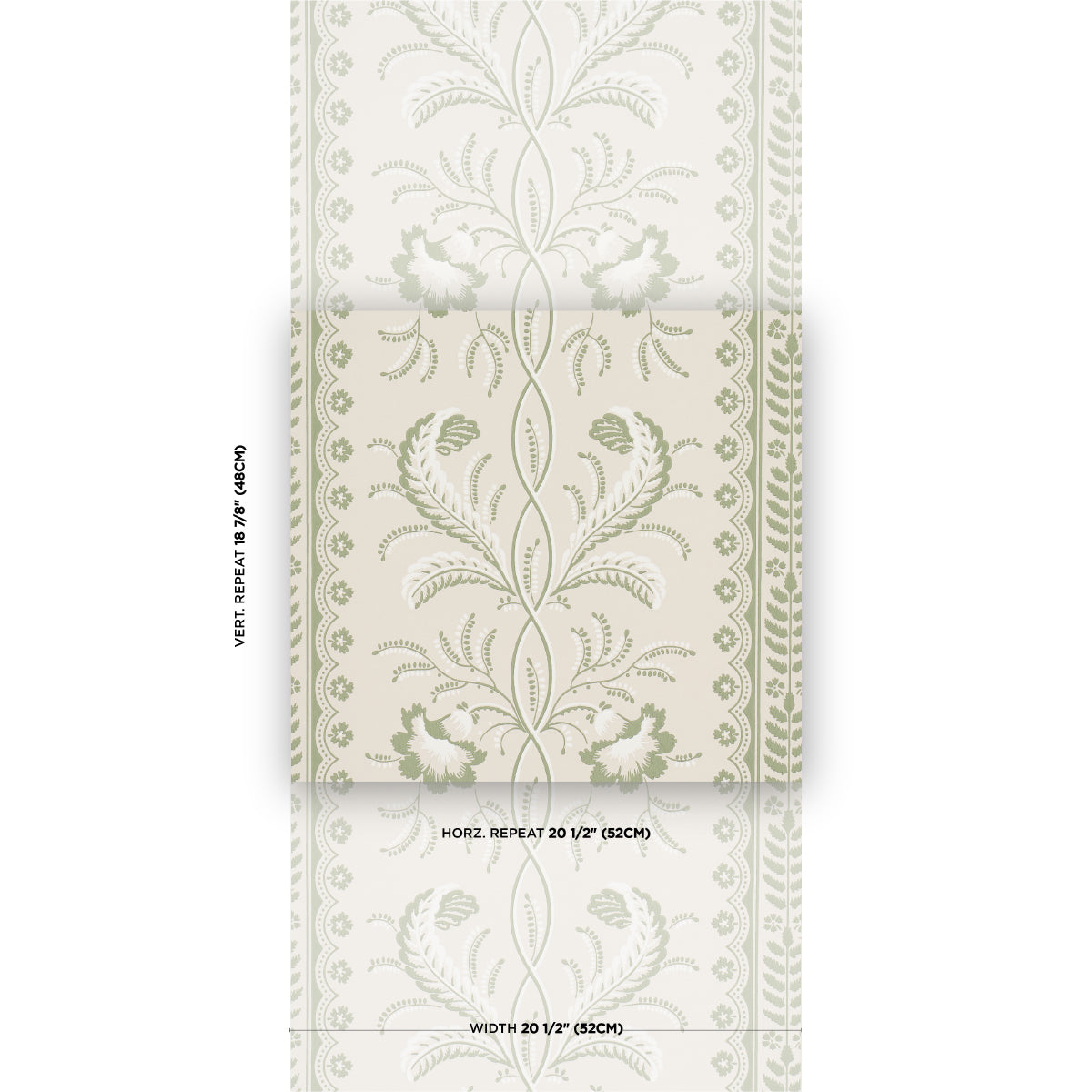 Purchase 5016491 | Bell Flowers, Green - Schumacher Wallpaper