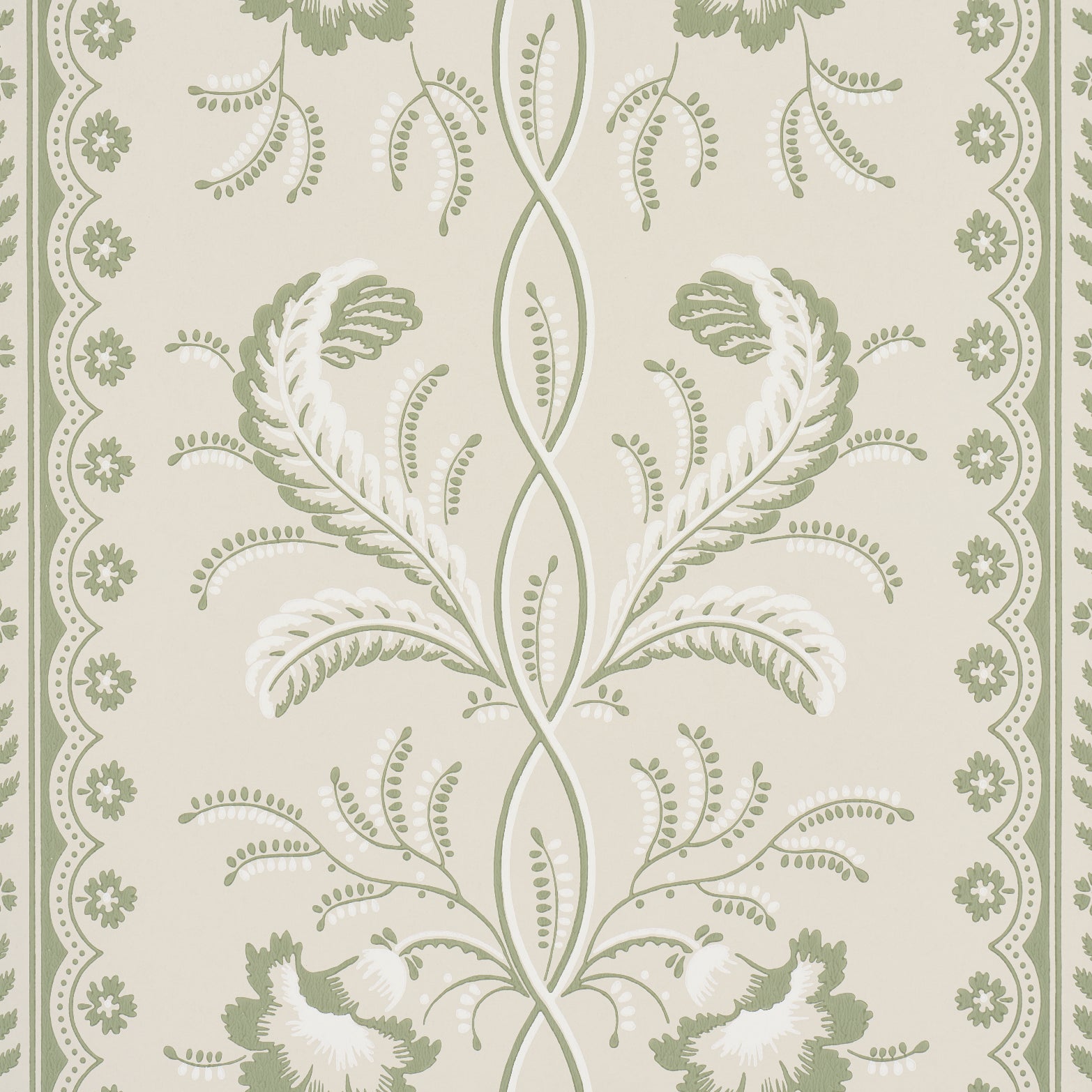 Purchase 5016491 | Bell Flowers, Green - Schumacher Wallpaper