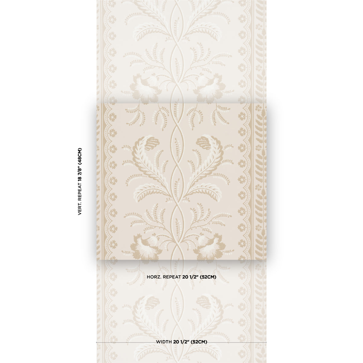 Purchase 5016492 | Bell Flowers, Neutral - Schumacher Wallpaper