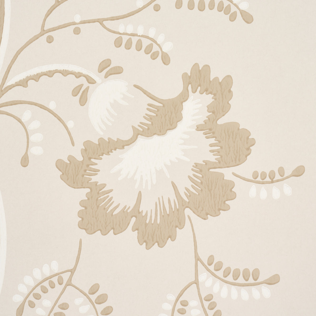 Purchase 5016492 | Bell Flowers, Neutral - Schumacher Wallpaper