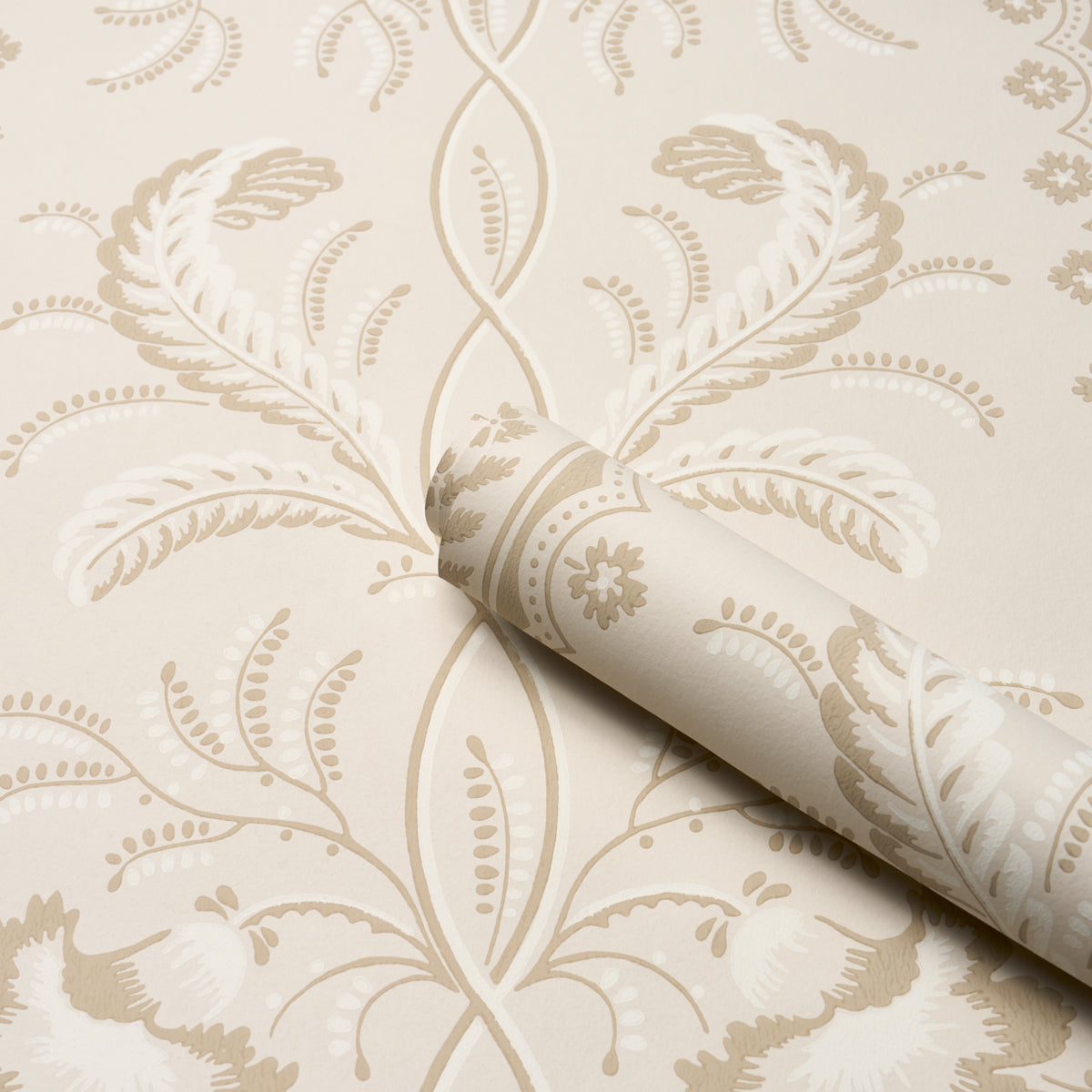 Purchase 5016492 | Bell Flowers, Neutral - Schumacher Wallpaper