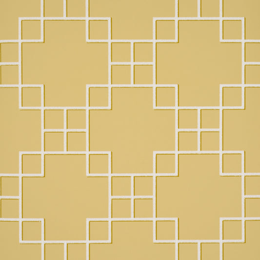 Purchase 5016500 | Georgette Trellis, Buttercup - Schumacher Wallpaper