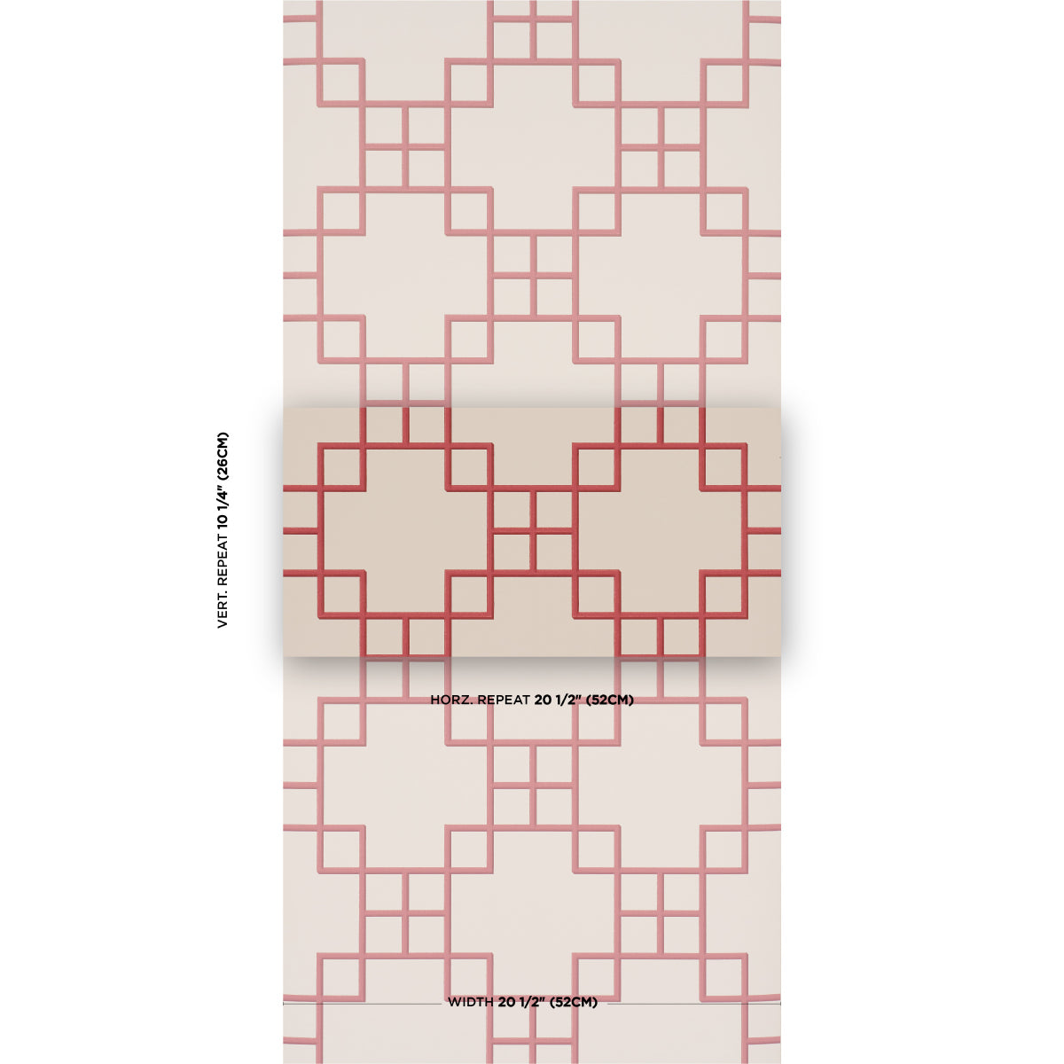 Purchase 5016502 | Georgette Trellis, Red - Schumacher Wallpaper