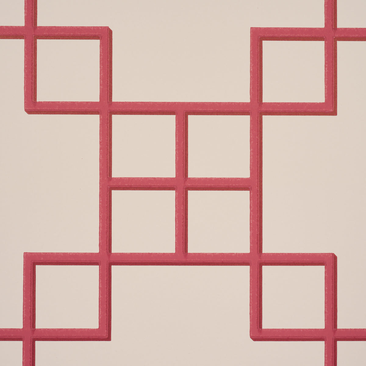 Purchase 5016502 | Georgette Trellis, Red - Schumacher Wallpaper