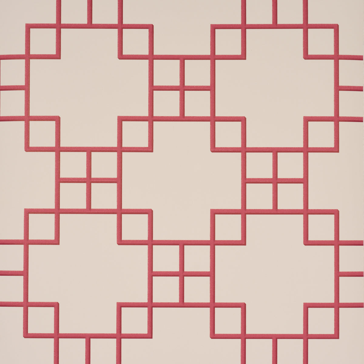 Purchase 5016502 | Georgette Trellis, Red - Schumacher Wallpaper