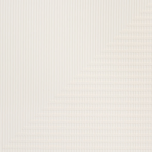 Purchase 5016521 | Hand Combed Triangles, White - Schumacher Wallpaper