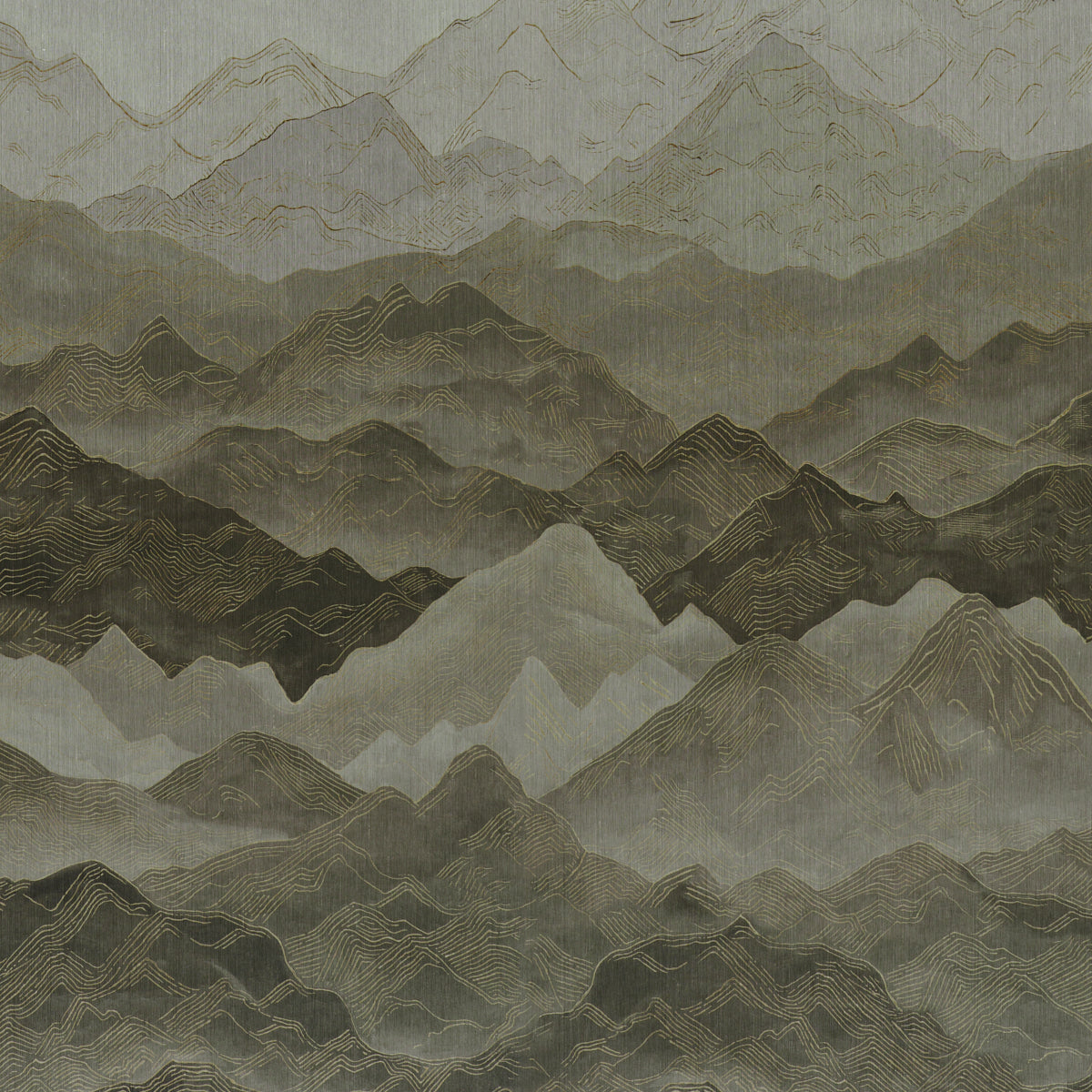 Purchase 5016530 | Atmospheric Landscape Panel Set, Misty Mountains - Schumacher Wallpaper