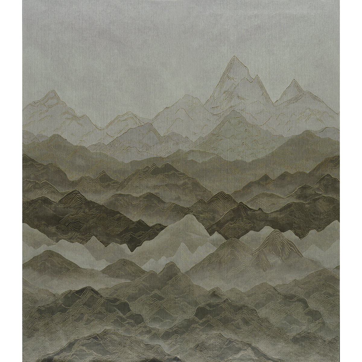 Purchase 5016530 | Atmospheric Landscape Panel Set, Misty Mountains - Schumacher Wallpaper