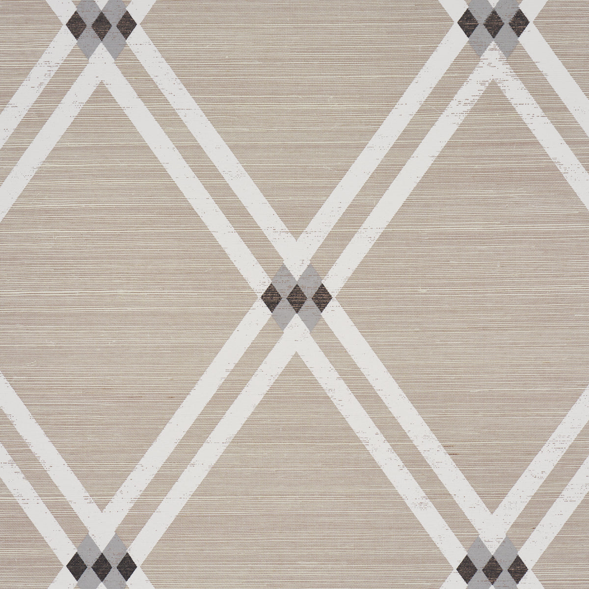 Purchase 5016540 | Asolo Sisal, Silver - Schumacher Wallpaper