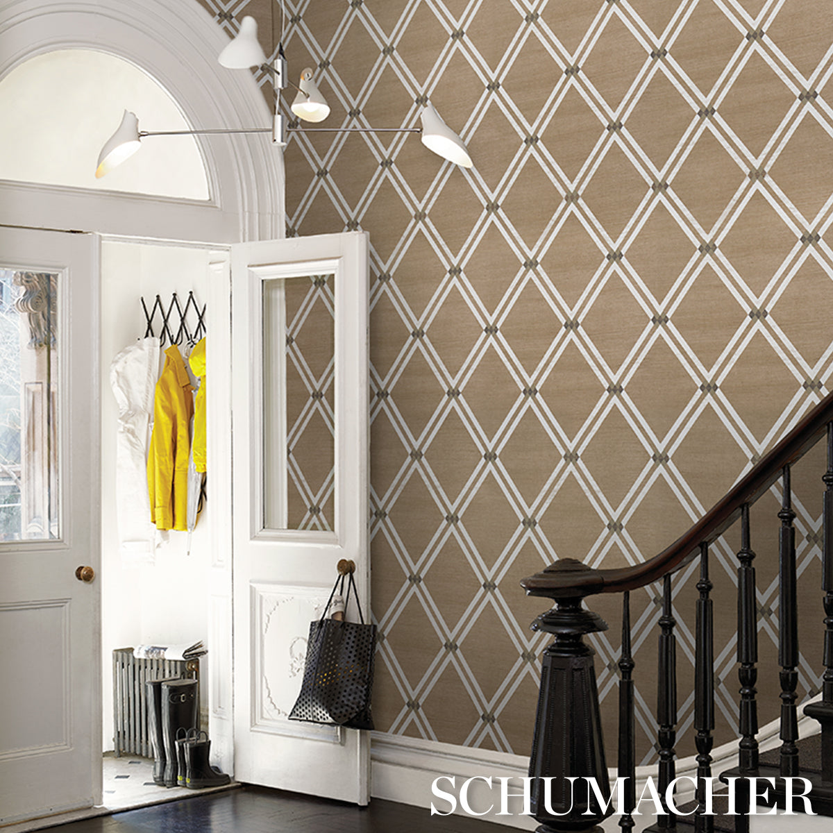 Purchase 5016541 | Asolo Sisal, Sepia - Schumacher Wallpaper