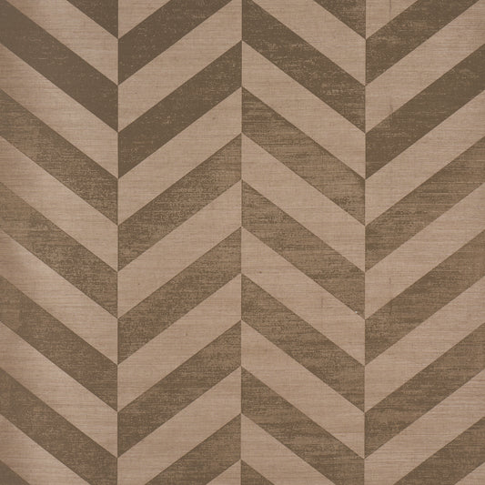 Purchase 5016561 | Staggered Chevron Sisal, Brown - Schumacher Wallpaper
