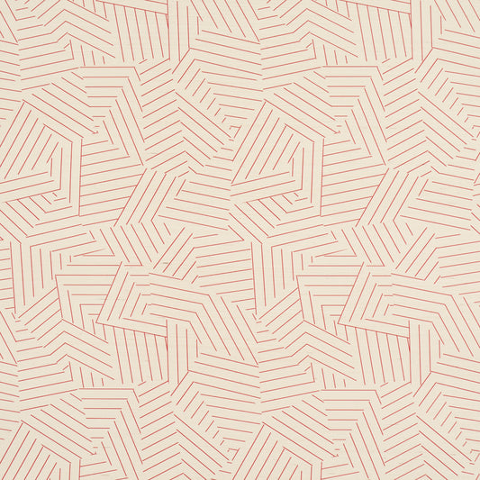 Purchase 5016582 | Deconstructed Stripe Sisal, Red - Schumacher Wallpaper