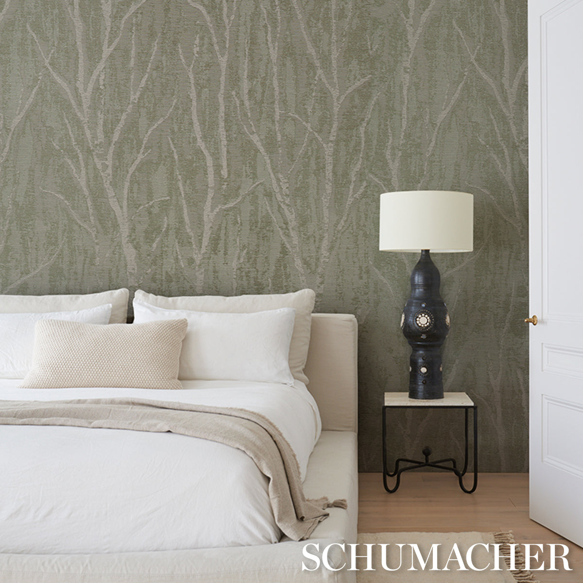 Purchase 5016591 | Komorebi, Illuminated Forest - Schumacher Wallpaper