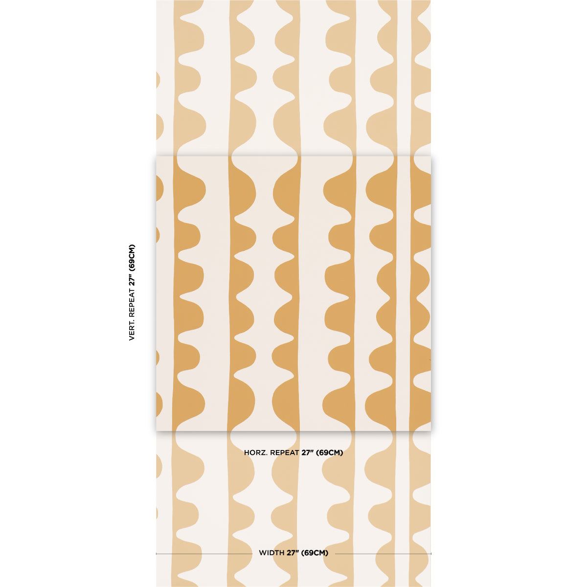 Purchase 5016621 | Drift Hand Print, Ginger - Schumacher Wallpaper