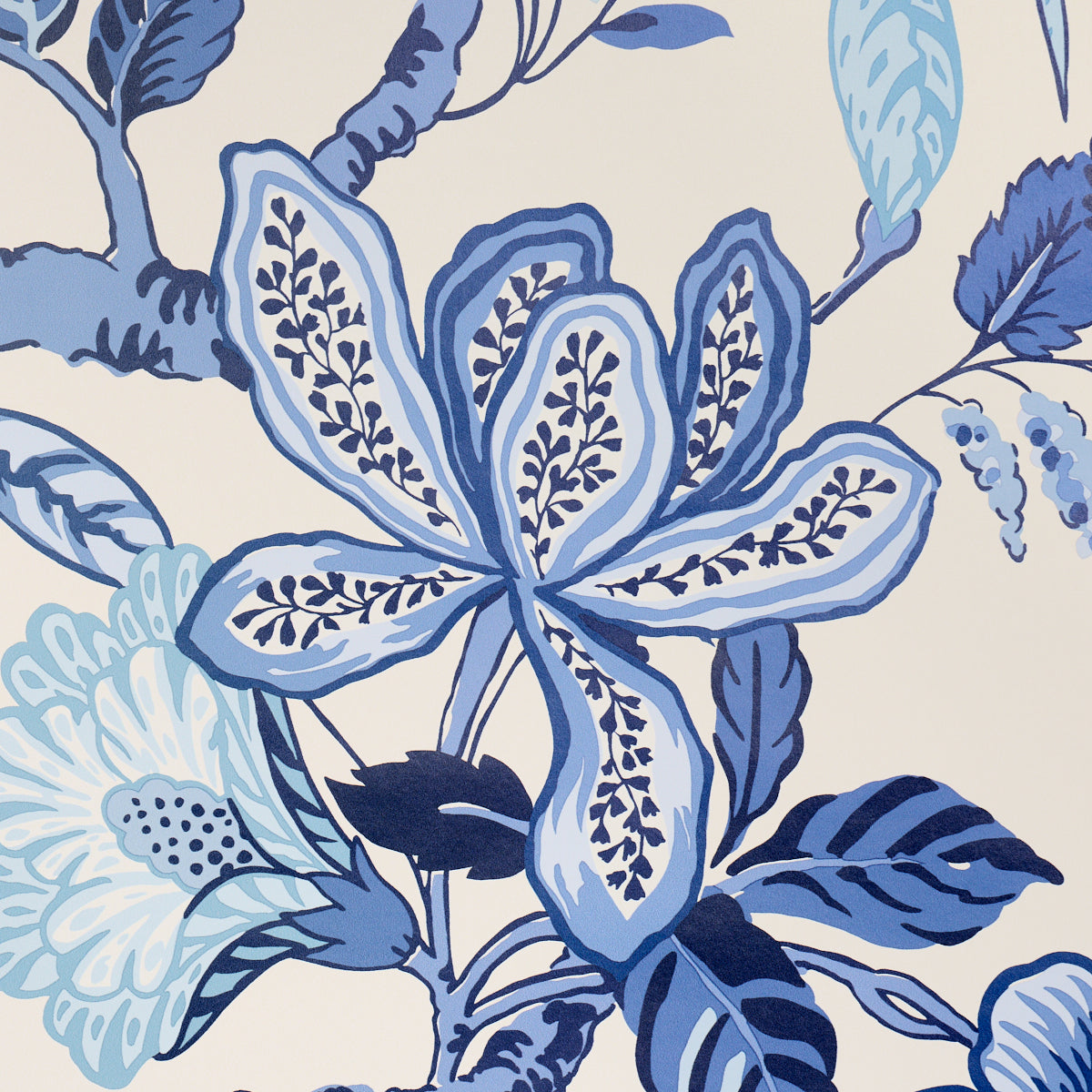 Purchase 5016660 | Huntington Gardens, Bleu Marine - Schumacher Wallpaper