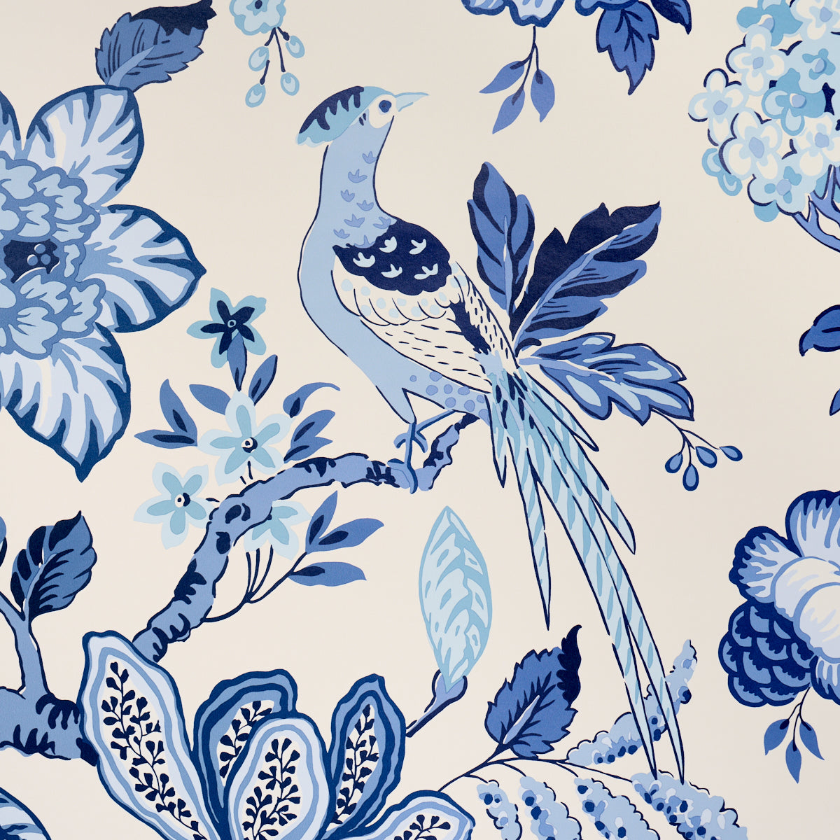 Purchase 5016660 | Huntington Gardens, Bleu Marine - Schumacher Wallpaper