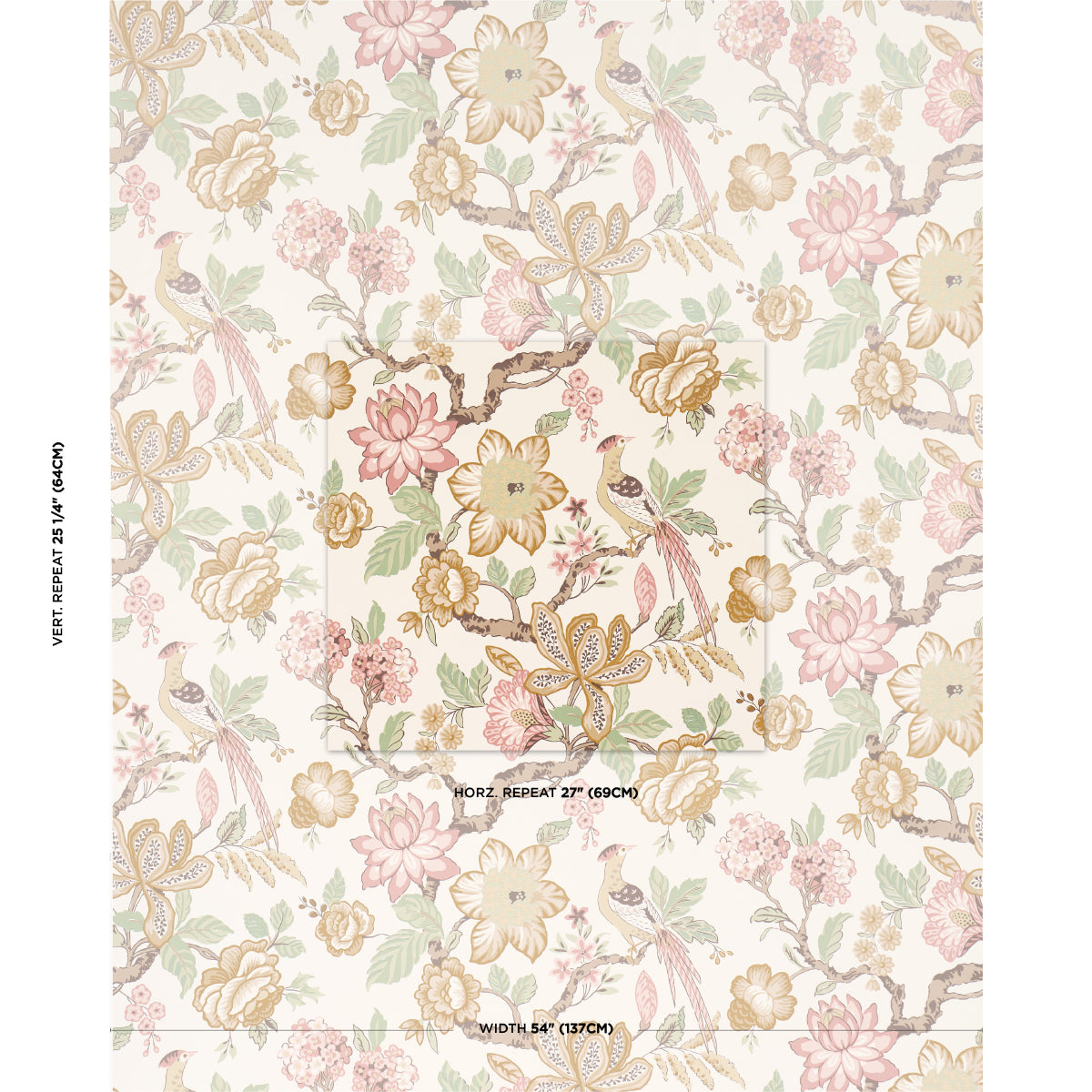 Purchase 5016661 | Huntington Gardens, Pétale - Schumacher Wallpaper