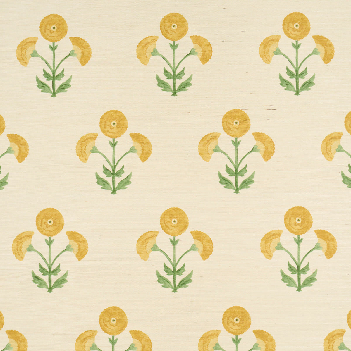 Purchase 5016670 | Saranda Flower Sisal, Marigold - Schumacher Wallpaper