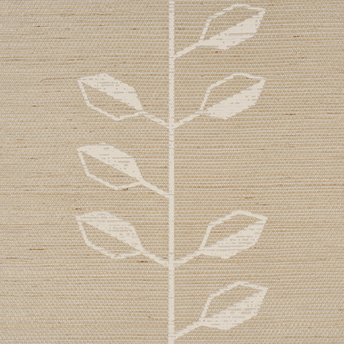 Purchase 5016700 | Geo Leaf Sisal, Bone & White - Schumacher Wallpaper