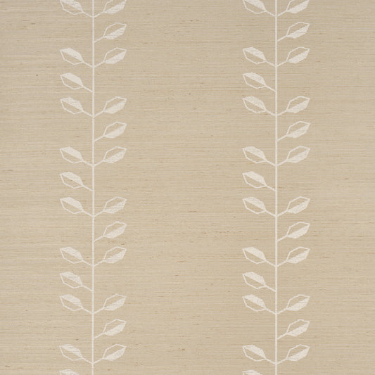 Purchase 5016700 | Geo Leaf Sisal, Bone & White - Schumacher Wallpaper