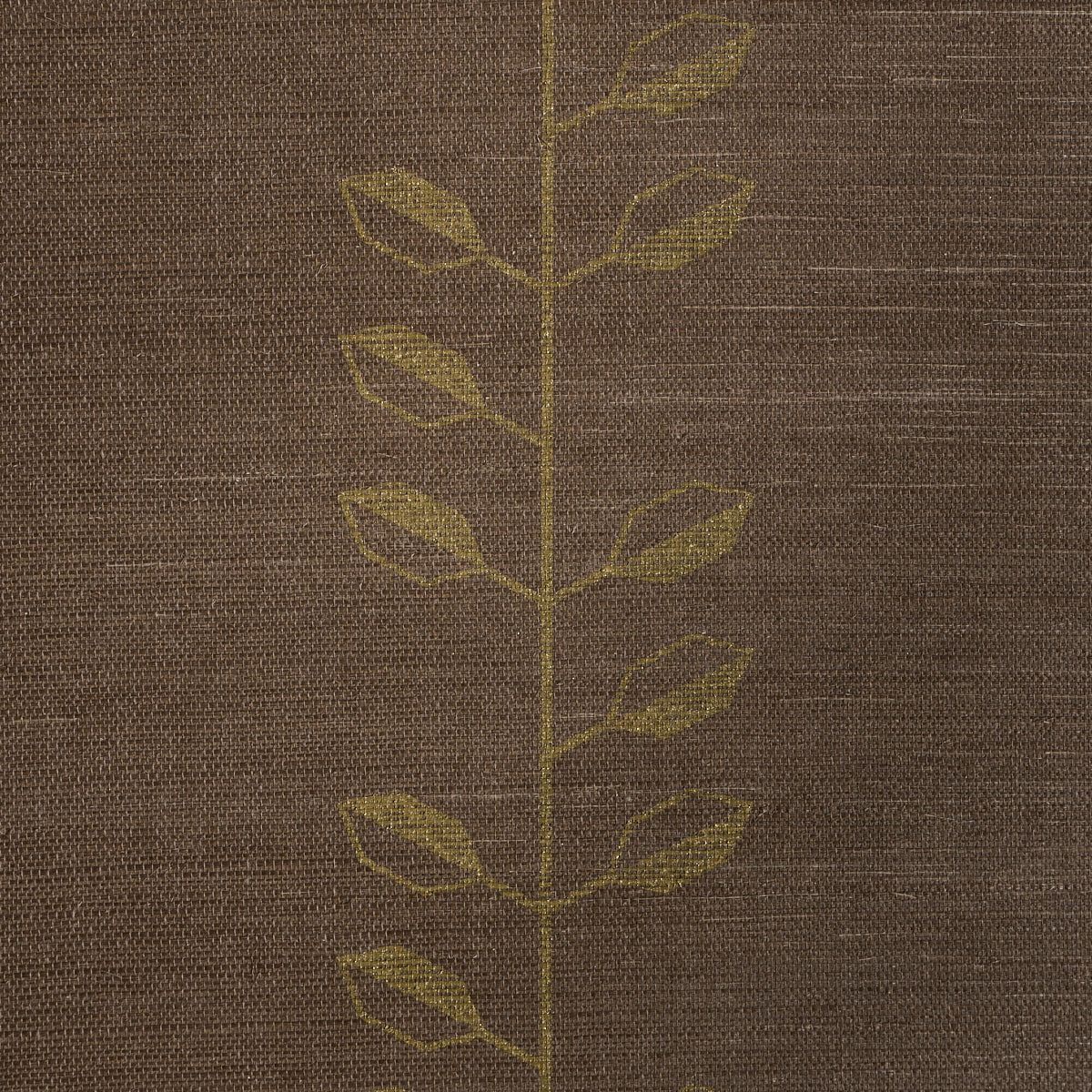 Purchase 5016701 | Geo Leaf Sisal, Metallic Gold & Sepia - Schumacher Wallpaper