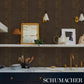 Purchase 5016701 | Geo Leaf Sisal, Metallic Gold & Sepia - Schumacher Wallpaper