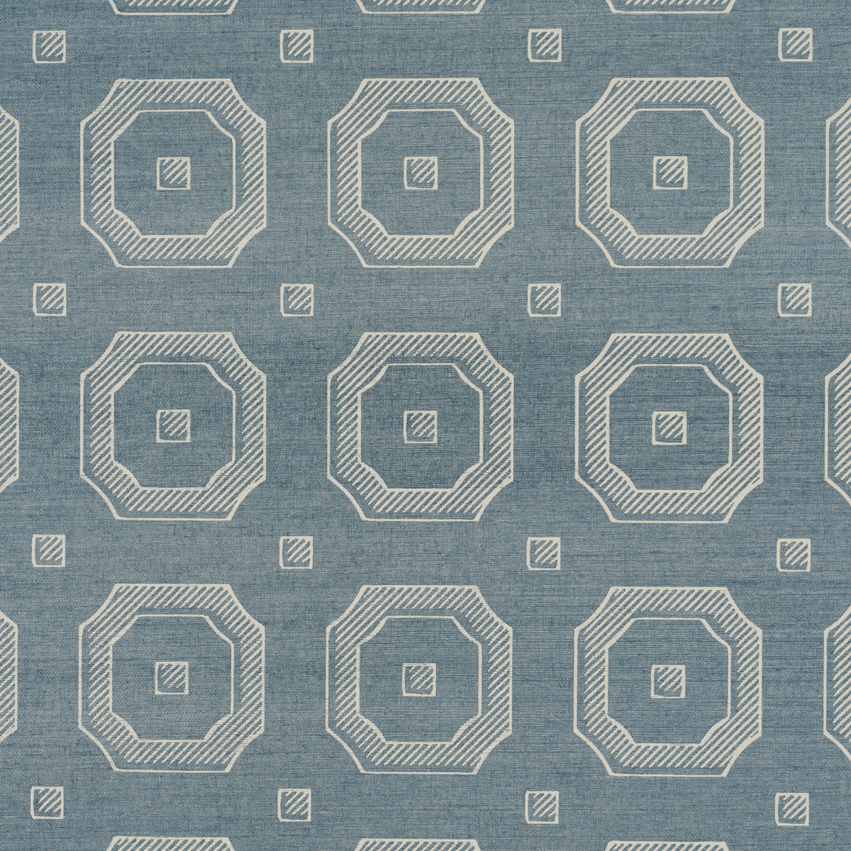 Purchase 5016730 | Beveled Frame Sisal, Denim - Schumacher Wallpaper