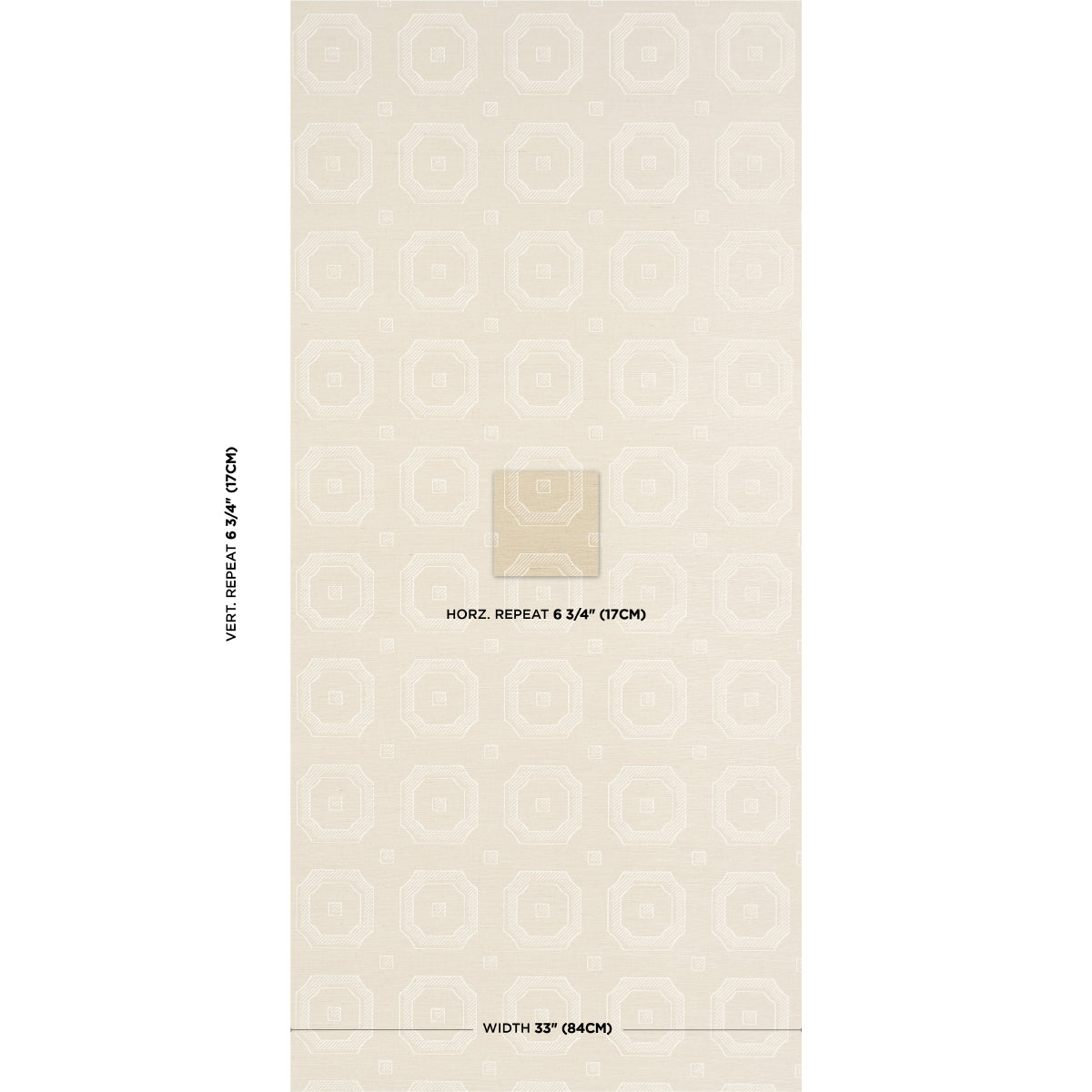 Purchase 5016731 | Beveled Frame Sisal, Oyster - Schumacher Wallpaper